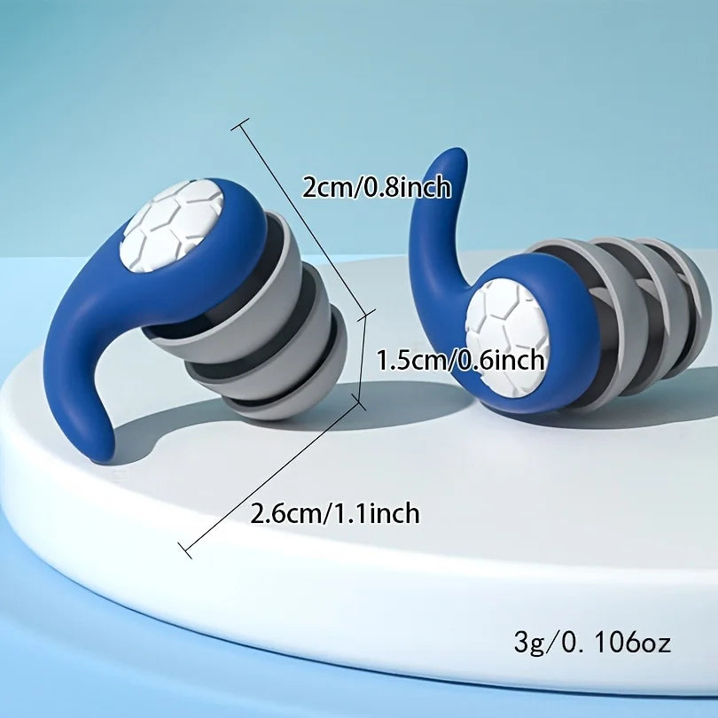 silicone swimming soft earplugs, waterproof earplugs for surfing and water sports, swimming accessory storage box, reu