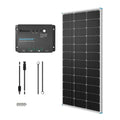Renogy 100W 12V Monocrystalline Solar Panel Starter Kit with 30A PWM Charge Controller, Expandable to 400W for RV Boat Trailer C