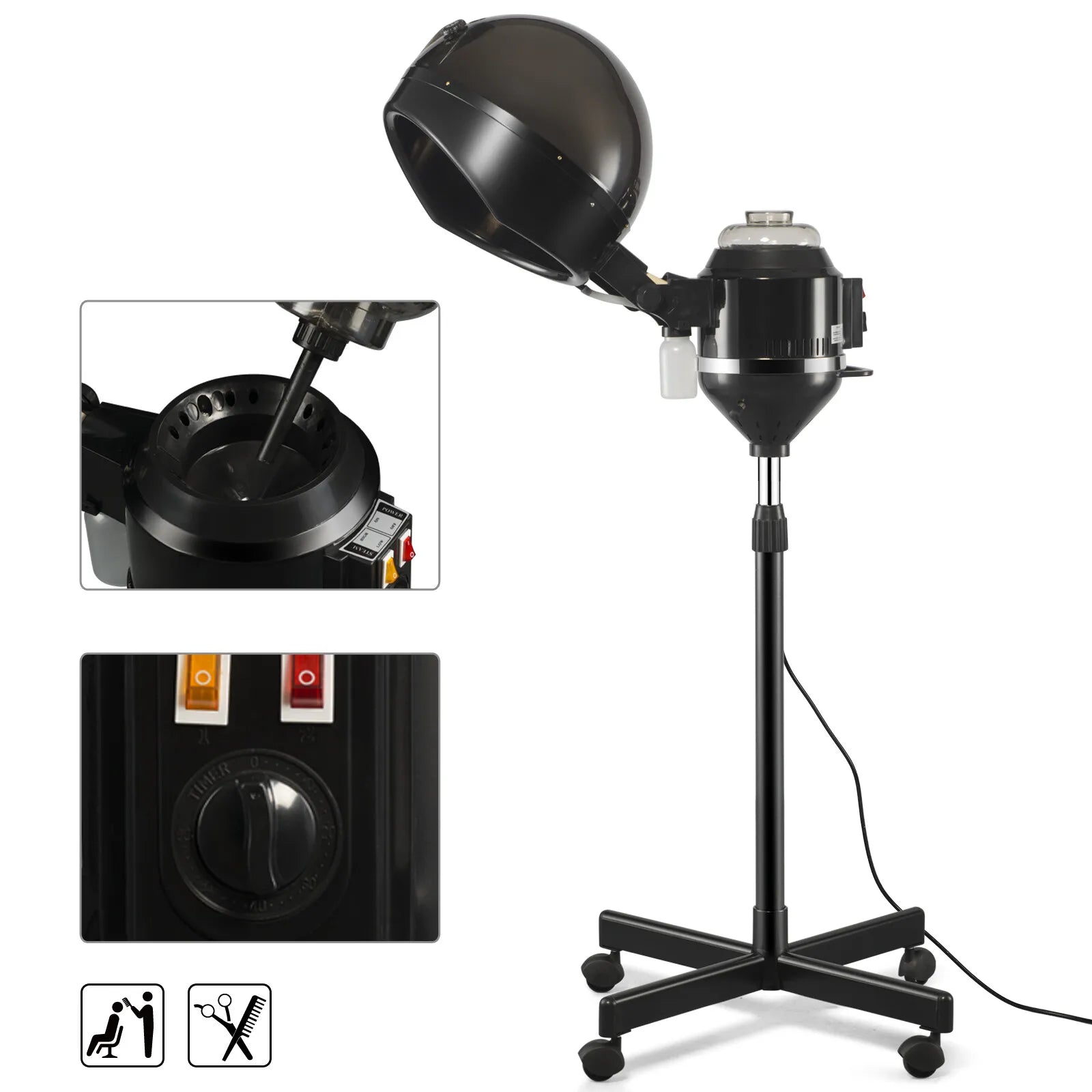 NewProfessional Hair Steamer Hairdressing Care Beauty Salon Hood Color Processor