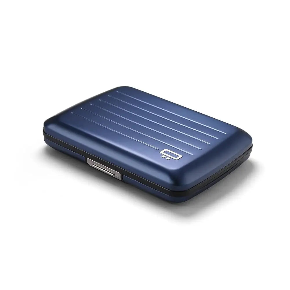 Aluminum card holder with metal lock, RFID protection against fraud and demagnetization, compact wallet, Smart Case