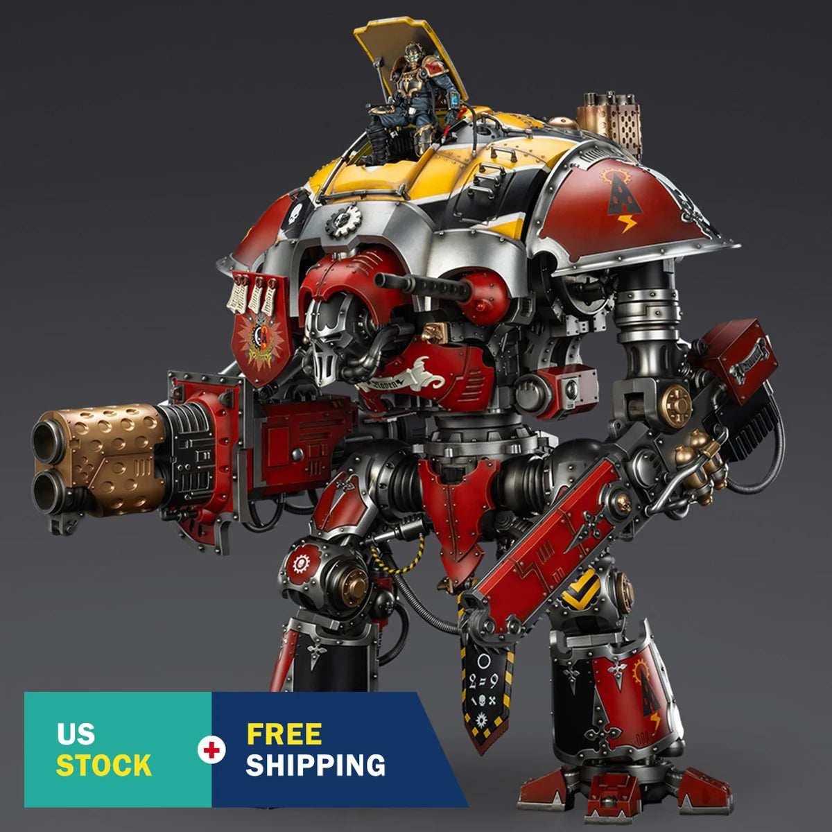 HiPlay JOYTOY Warhammer 40K Imperial Knights House Raven Knight Errant 1/18 Action Figures
