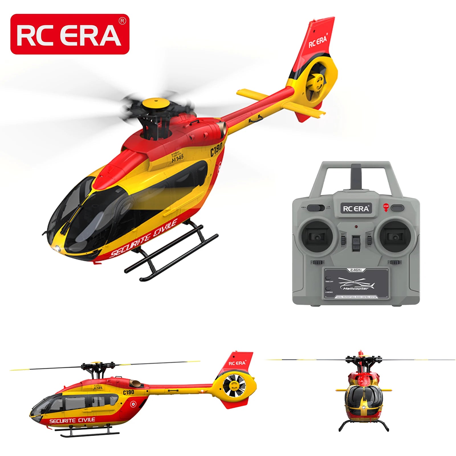 RC ERA C190 H145 1:30 Scale Optical Flow Positioning Gyro Stabilized RC Helicopter Remote Control Aircraft Hobby Toys for Adult