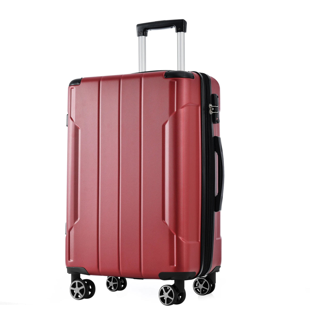 24Inch Rolling Luggage, Lightweight Durable ABS Suitcase with 360° Spinner Wheel, TSA Lock, Airline-Approved Travel Carry On