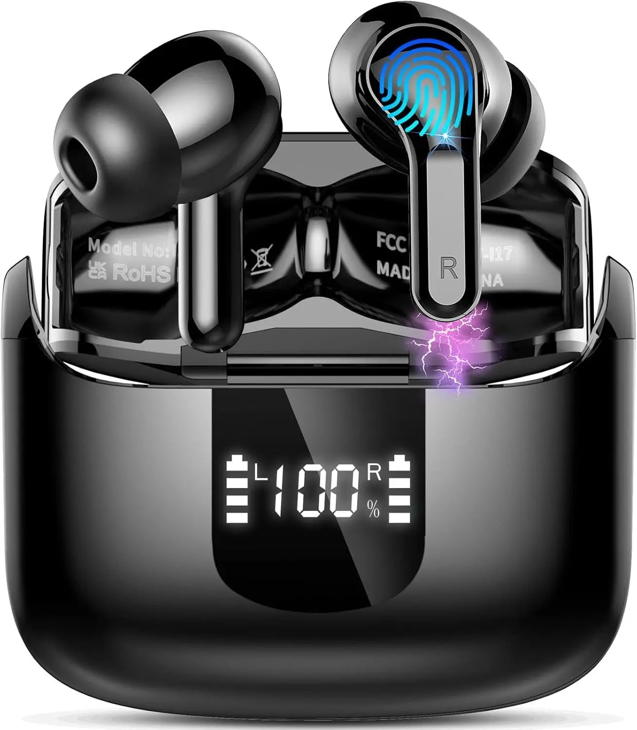 2026 Bluetooth 5.4 Wireless Earbuds with 40H Playback, ENC Noise Cancelling, IP7 Waterproof for Sports