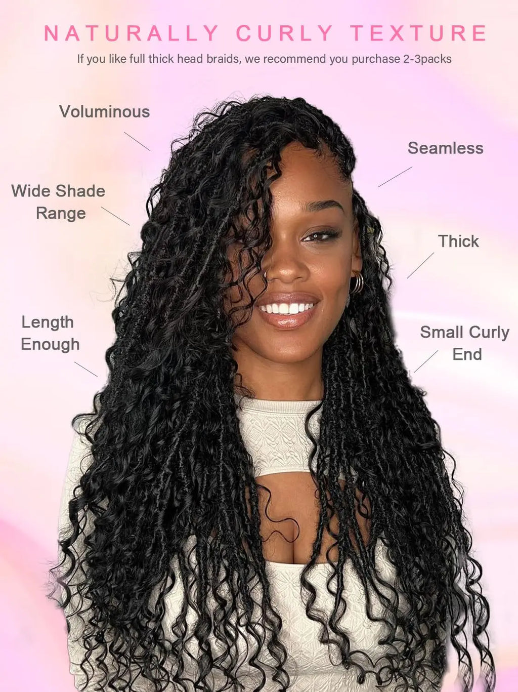 3 Bundles 195g 30Inch Human Braiding Hair For Boho Braids Human Curly Boho Hair ForBraiding Knotless Bulk Bohemian Natural Color