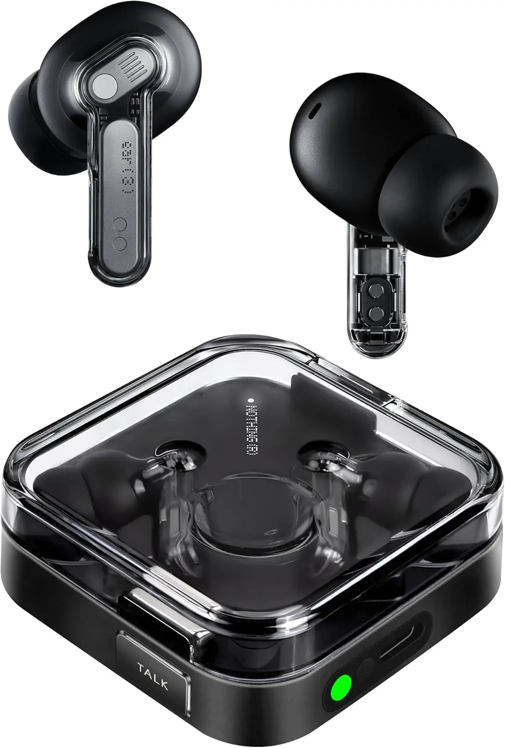 Wireless Earbuds with 45dB Hybrid ANC, Hi-Res Sound, 12mm Bass Boost, Dual Connect for iPhone Android
