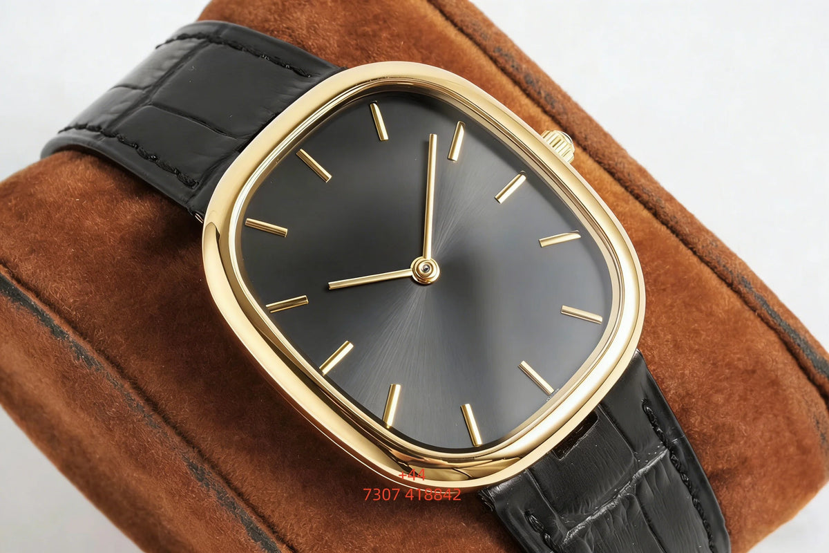 Customized luxury women's watch, 35-40mm diameter, imported calfskin strap, 9015 automatic winding movement