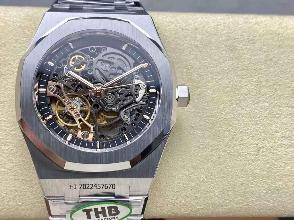 New Luxury Super Quality Mechanical Watch 41mm 3132 Movement 15407 Skeleton Watch