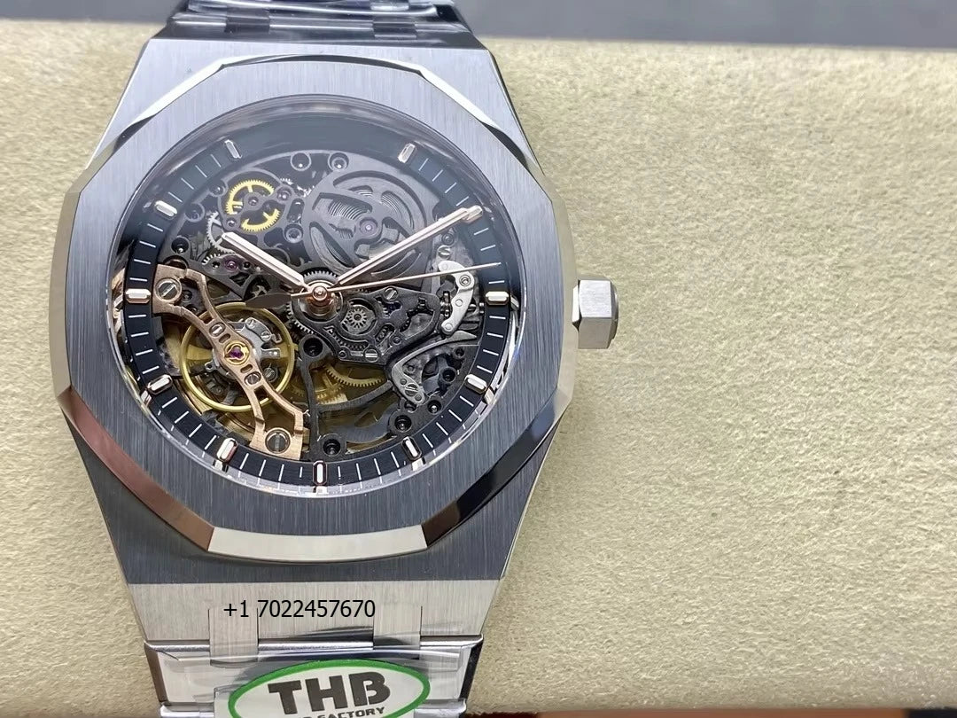 New Luxury Super Quality Mechanical Watch 41mm 3132 Movement 15407 Skeleton Watch