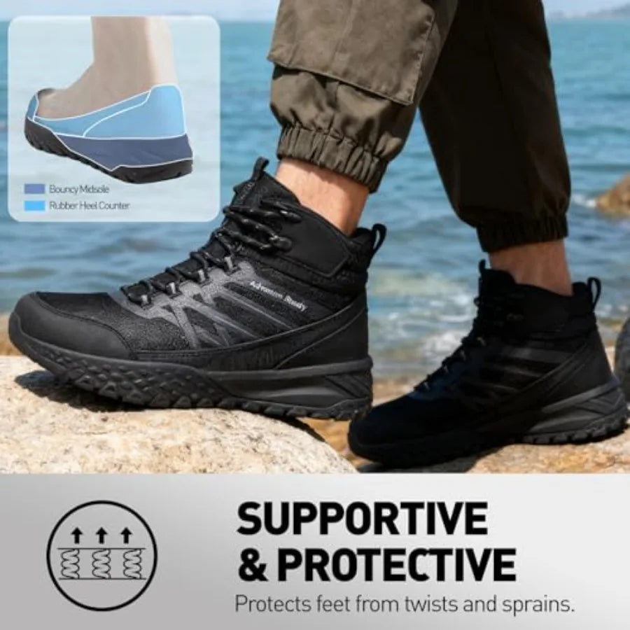 Men's Waterproof Hiking Boots - Trekking Shoes for Men Outdoor Camping Mountaineering Backpacking Boots All Terrain Hiking Trai
