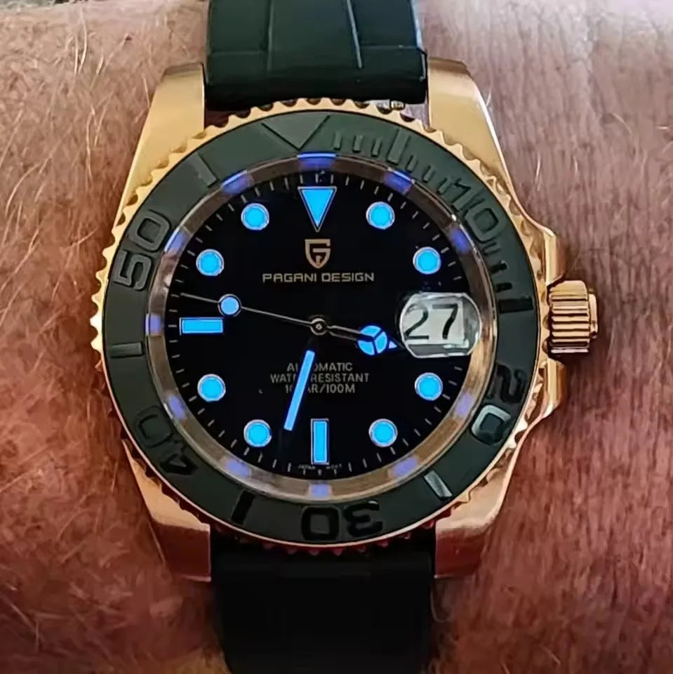 PAGANI DESIGN Luxury Men Mechanical Watches Japan movement 40MM AR Coated Sapphire Glass Waterproof Automatic Watches for men