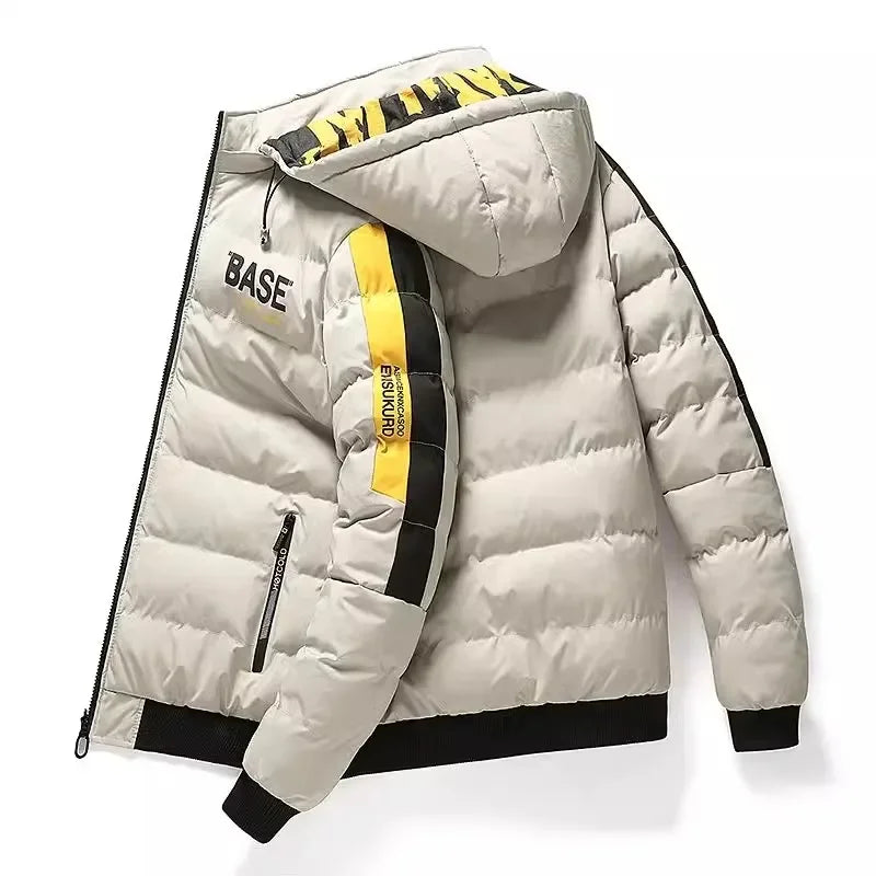 Men Autumn Winter Cotton Jacket Warm Comfortable Padded Thickened Down Jacket 2025 New Double-Sided Clothes Removable Cap M-6XL