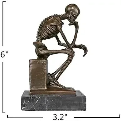 Toperkin Skeleton Thinker TPE-998 Bronze Statues Sculptures Home Decor