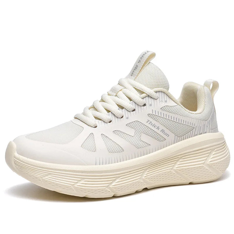 New Men Women Running Shoes Thick Sole Cushioning Sneakers Breathable Mesh Lightweight Jogging Training Athletic Walking Shoes