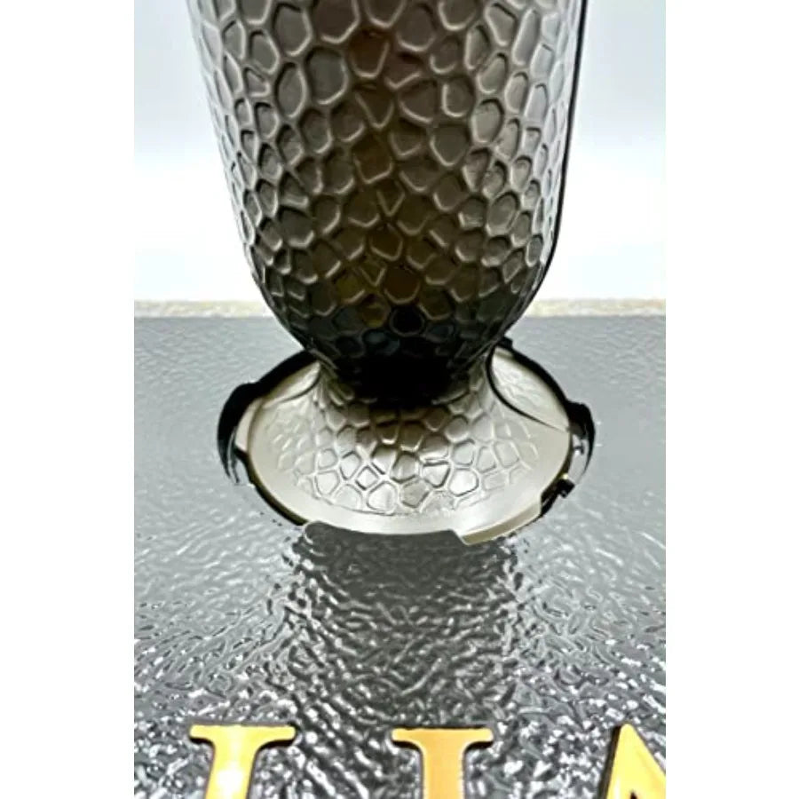 ' Ionic Vase - Replacement Cemetery Flower Vase - 4" D Base with 3 Flanges to Lock-in. Dark Brown Plastic Replica Not Bronze Qu
