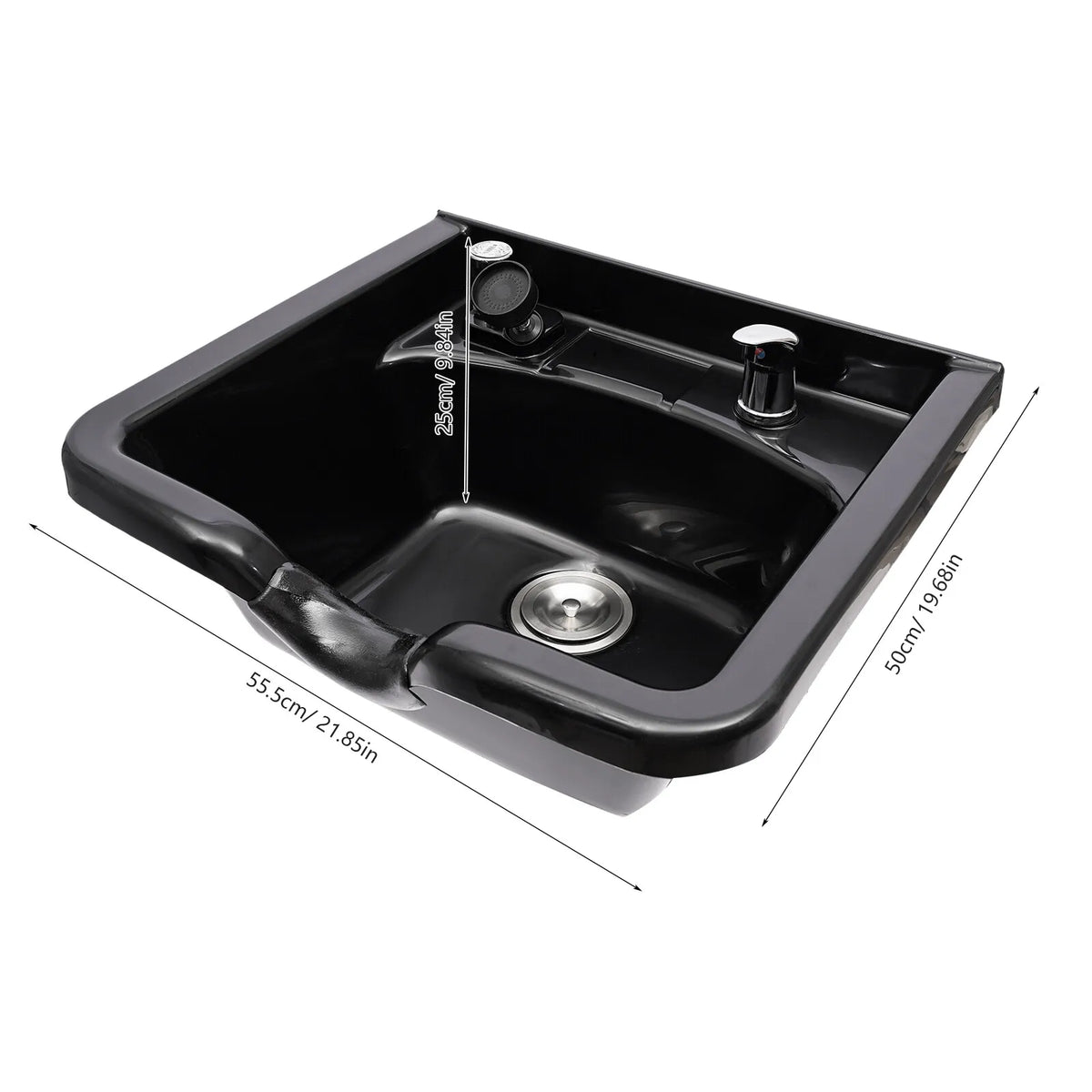 Beauty Salon Barber Shop Hair Equipment Shampoo Bowl Deep ABS Bowl Backwash Sink