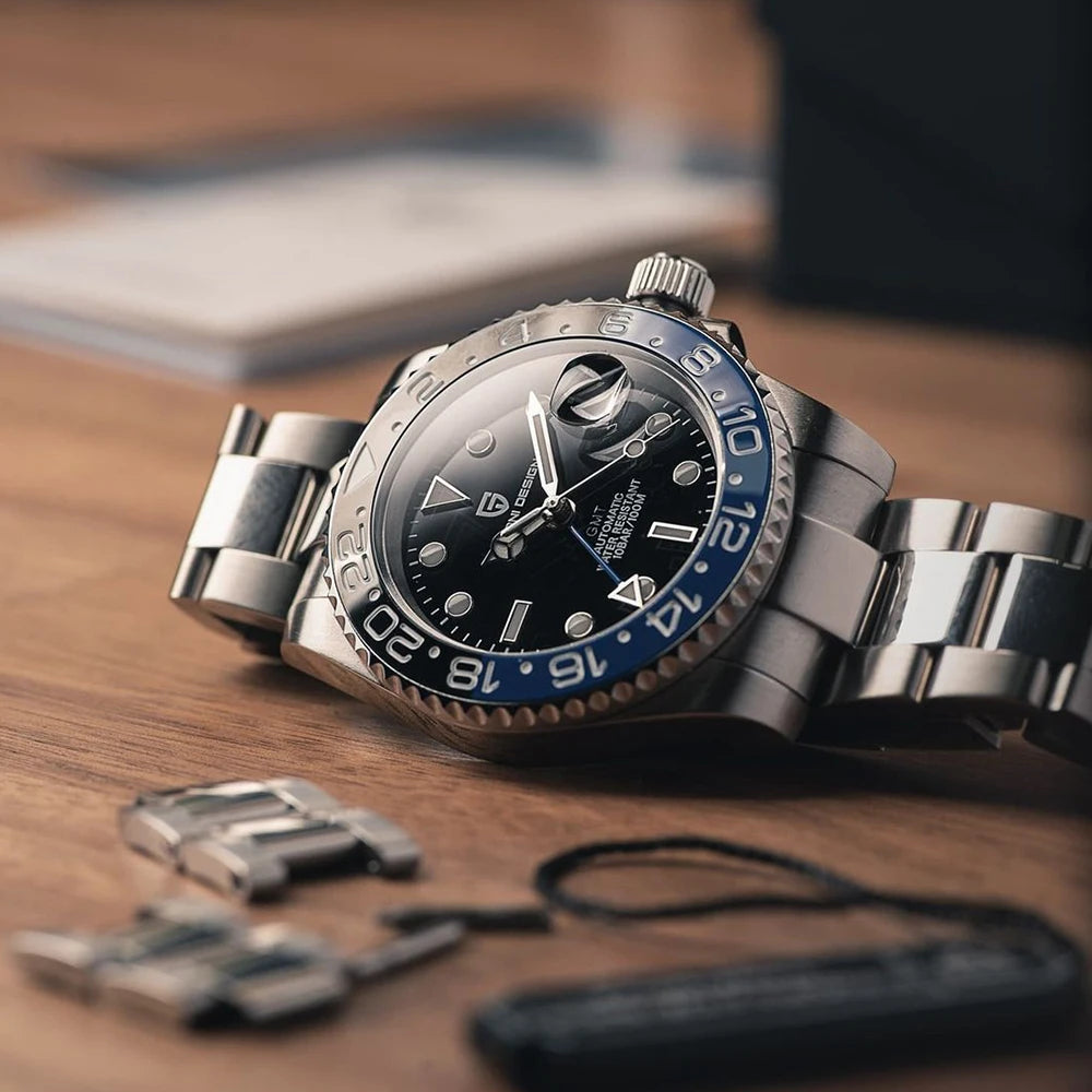 2026 New PAGANI DESIGN Luxury Men Mechanical Watches Stainless Steel GMT Watch Top Brand Sapphire Glass Men Watch reloj hombre