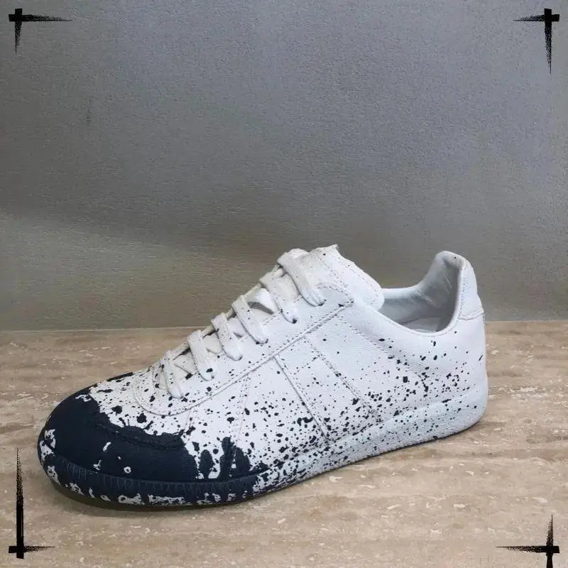New Cowhide Retro German Training Shoes Men Women White Sneakers Genuine Leather Soft Couple Breathable Durable Athletic Fashion