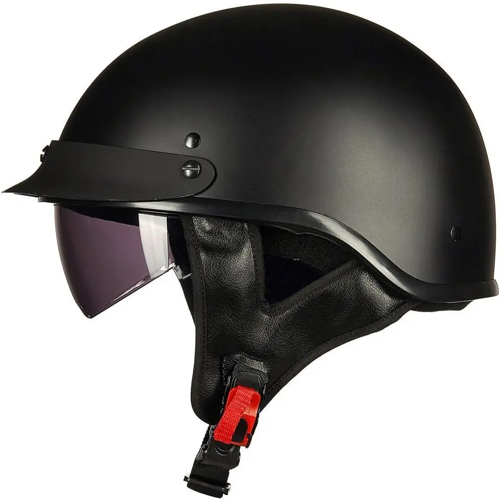 Retro Half Helmet Motorcycle Cruiser Helmet German Style Vintage Casco Moto Open Face Chopper Biker Pilot DOT Capacetes Para