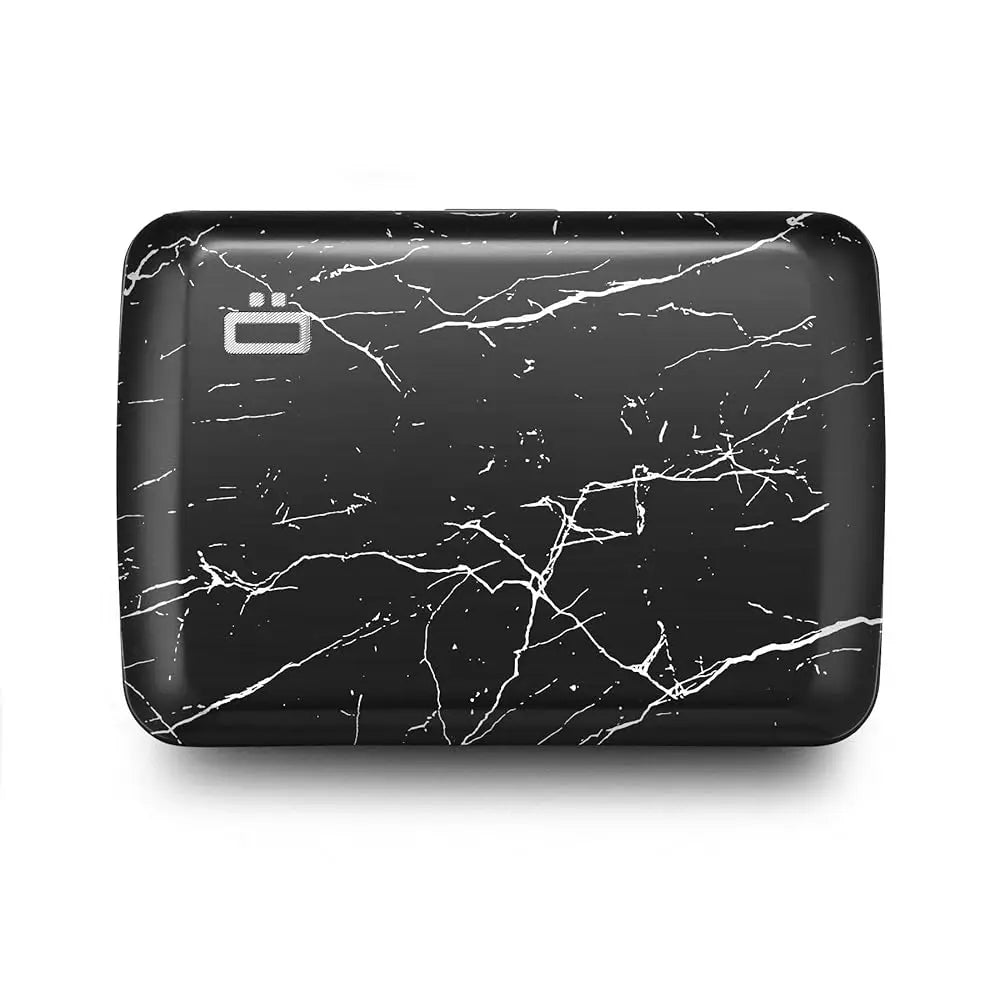 Aluminum card holder with metal lock, RFID protection against fraud and demagnetization, compact wallet, Smart Case