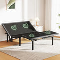 Adjustable Bed Base with Massage, USB Ports, Nightlight, Wireless Control, Quick Assembly, Multiple Height Settings