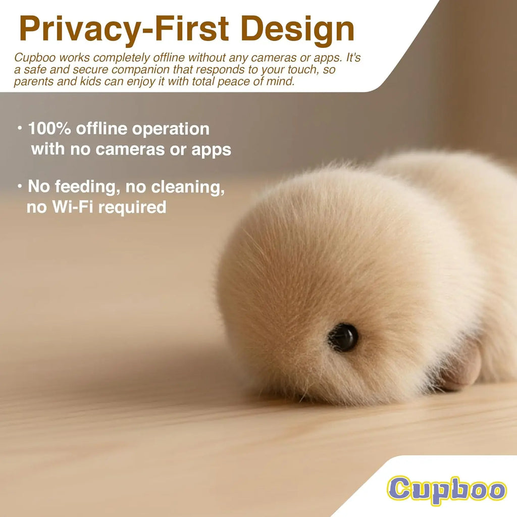 Interactive AI Plush Companion Pet - Smart Adaptive Learning Emotional Support Robot for Anxiety Relief, Ideal Gift (Beige)