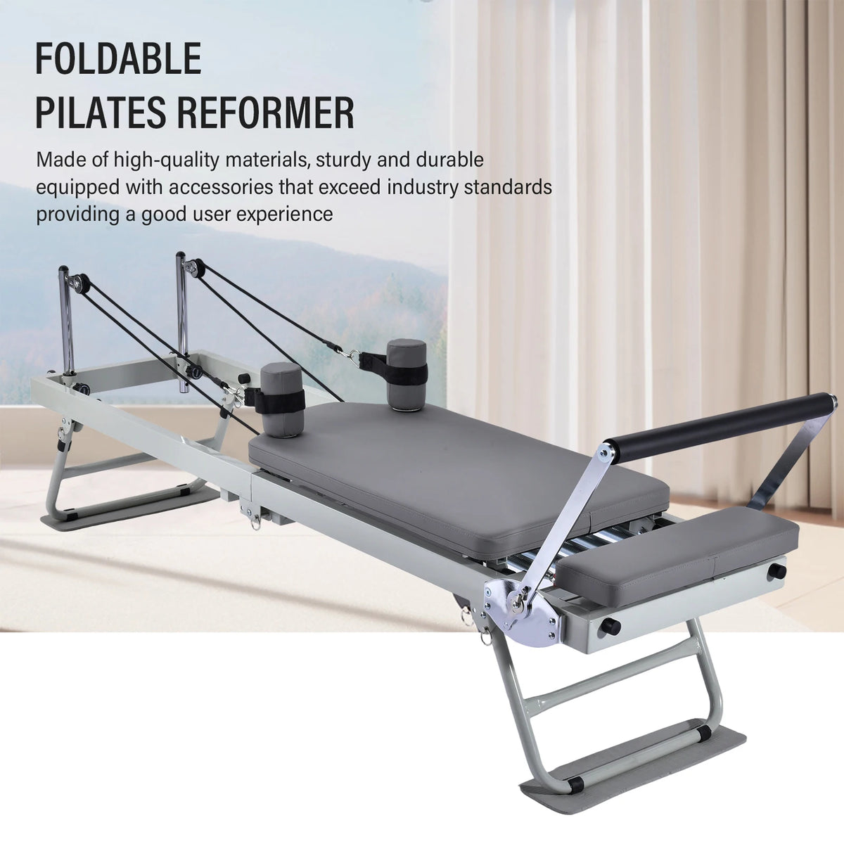 Foldable Pilates Equipment Pilates Core Training Bed Indoor Core Exercise Machine 300Lbs Capacity