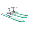 Pedal Water Bike, Inflatable Pedal Boat for Two with Aluminum Frame, Human Powered, 180kg Load, for Water Park Fishing Rental