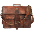 Leather Messenger Bag for Men, 18 Inch Laptop Crossbody, Handmade Leather Shoulder Satchel Bag for Men, Full Grain Business Brie