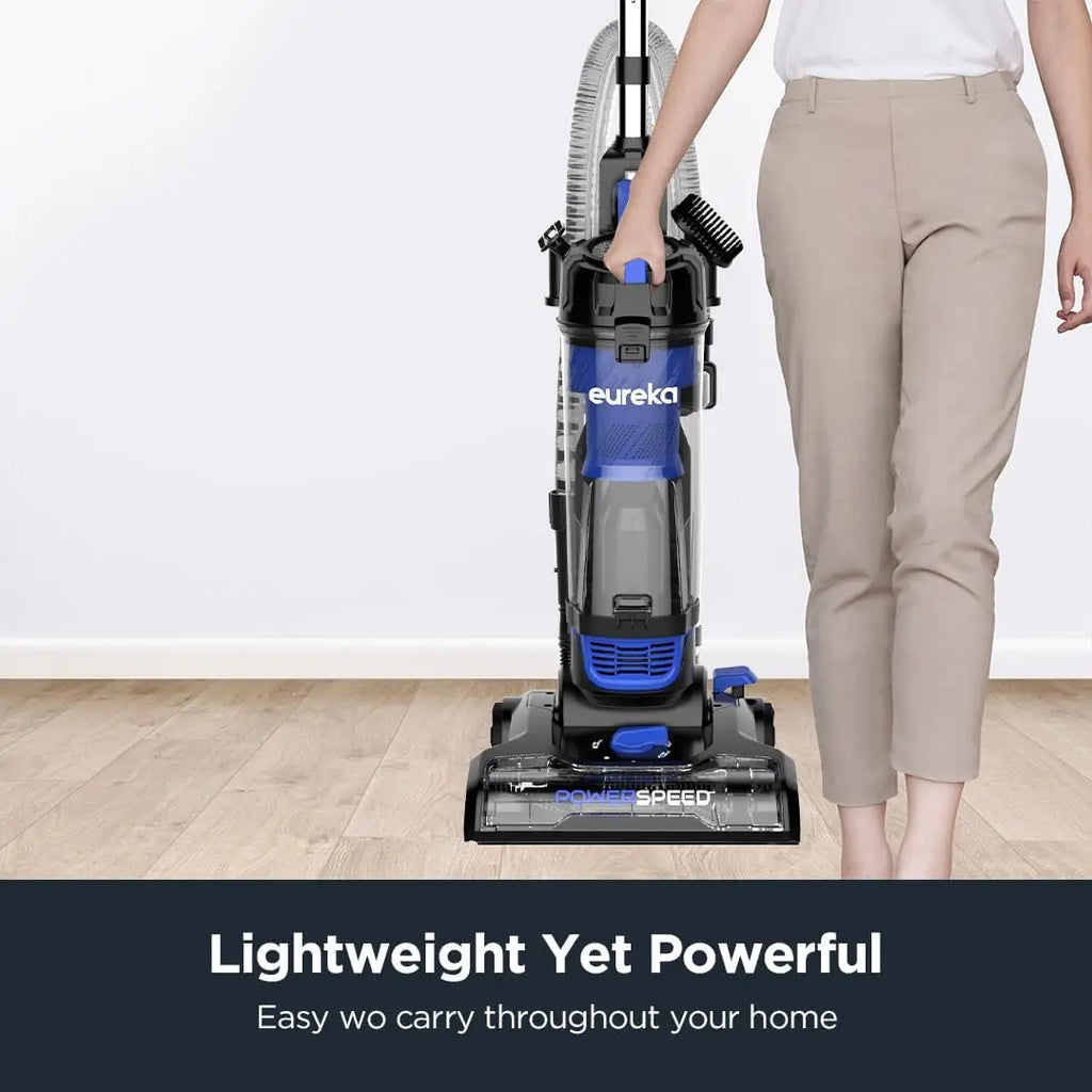 Lightweight Powerful Upright Vacuum Cleaner for Carpet and Hard Floor, PowerSpeed, New Model Blue/Black