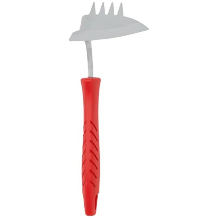 LT373 Stainless Weeder Hoe Rake Combo Hand Tool Red - 12 Pack