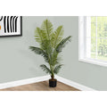 Artificial Plant, 57 Tall, Palm Tree, Indoor, Faux, Fake, Floor, Greenery, Potted, Real Touch, Decorative, Green Leaves, Black P