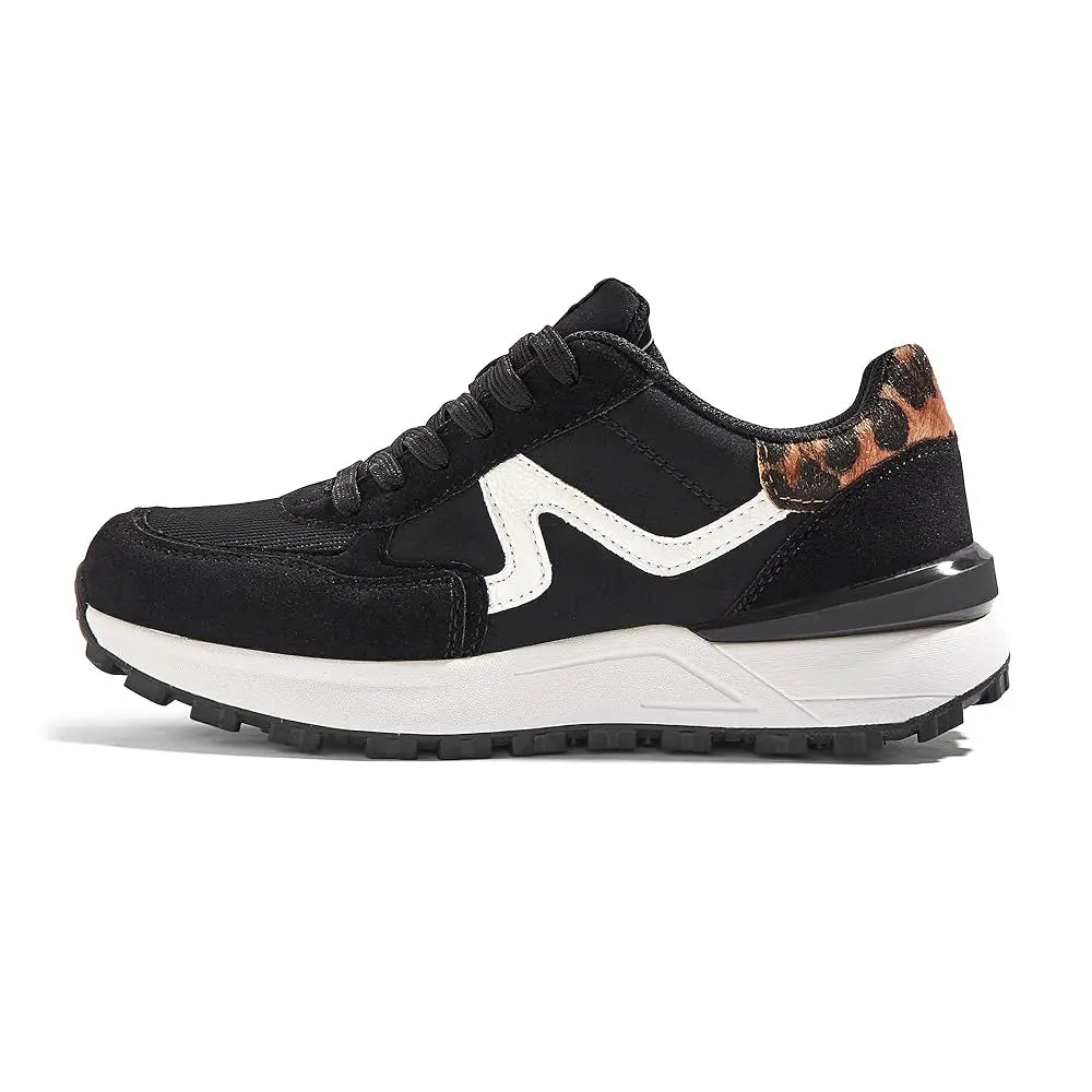 Women's Retro Fashion Casual Sneakers Colorblock Platform Classic Trendy Trainning Anti-Slip Tennis Travel Walking Shoes