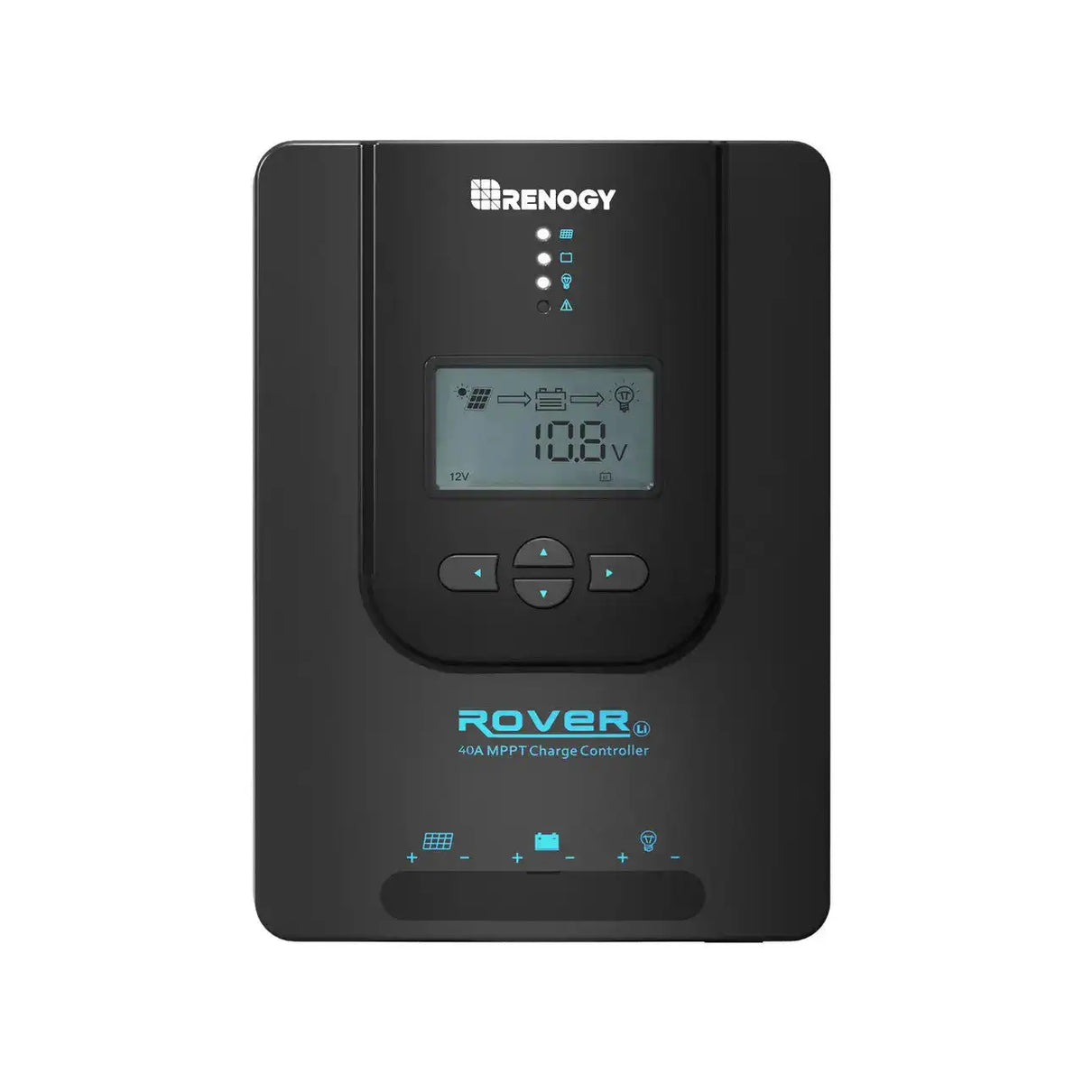 Renogy Rover 40A MPPT Solar Charge Controller, 12V/24V DC, Auto Adjust, LCD, Fits Gel/Sealed/Flooded/Lithium