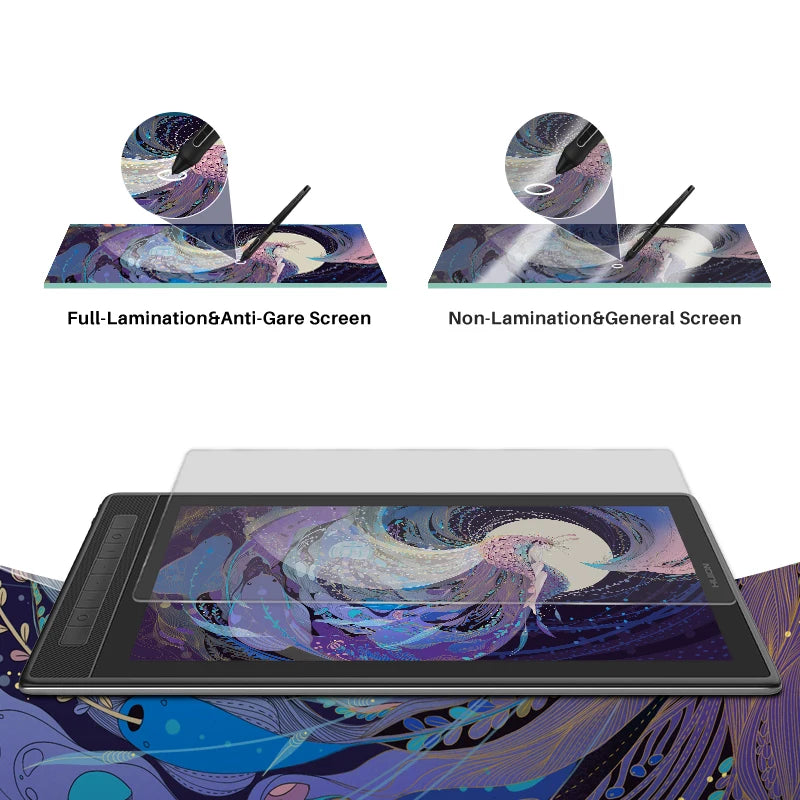 Huion Kamvas Pro 16 2.5K Screen Graphics tablet 15.8 Inch Anti-glare Pen Display 145% sRGB Color Drawing Monitor With Stand