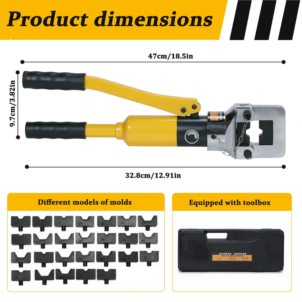 Convenient Cable Crimping Pliers with Toolbox Integrate Wire Crimp Tool Thicken for Repair/Industrial/Electrical