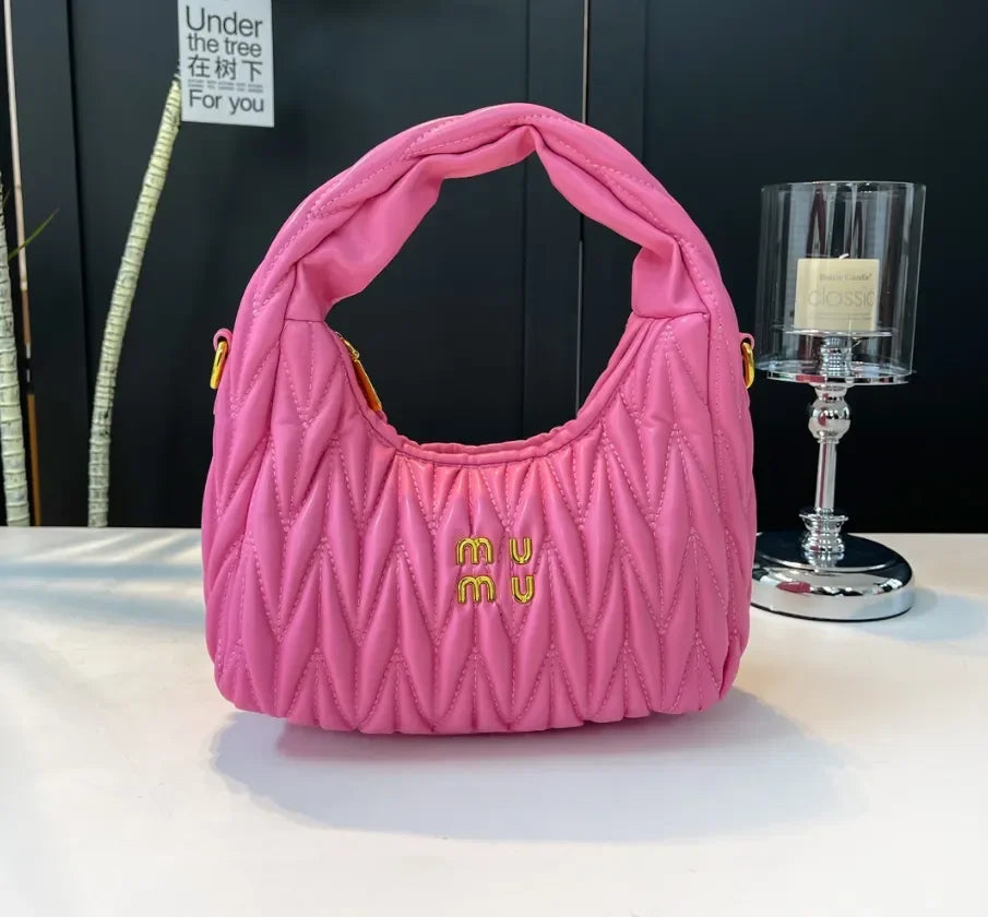 Designer Hobo Bag for Women - 2024 10A Underarm Bag, Leather Shoulder Bag with Gold Hardware, Versatile Casual Handbag