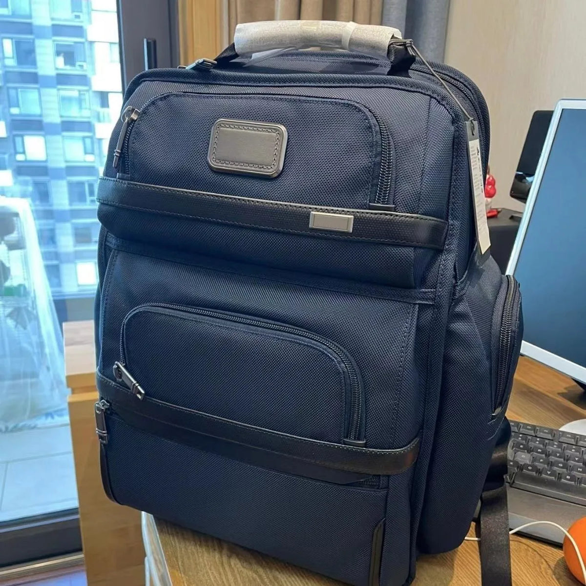 Alpha 3 series men's business ballistic nylon waterproof computer backpack with dual shoulder straps - enjoy free engraving serv