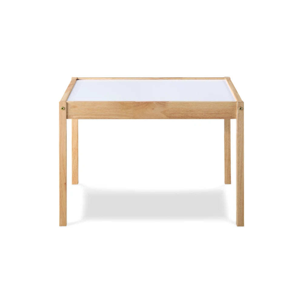Gibson 3-Piece Dry Erase Kids Table & Two Chair Set, Natural