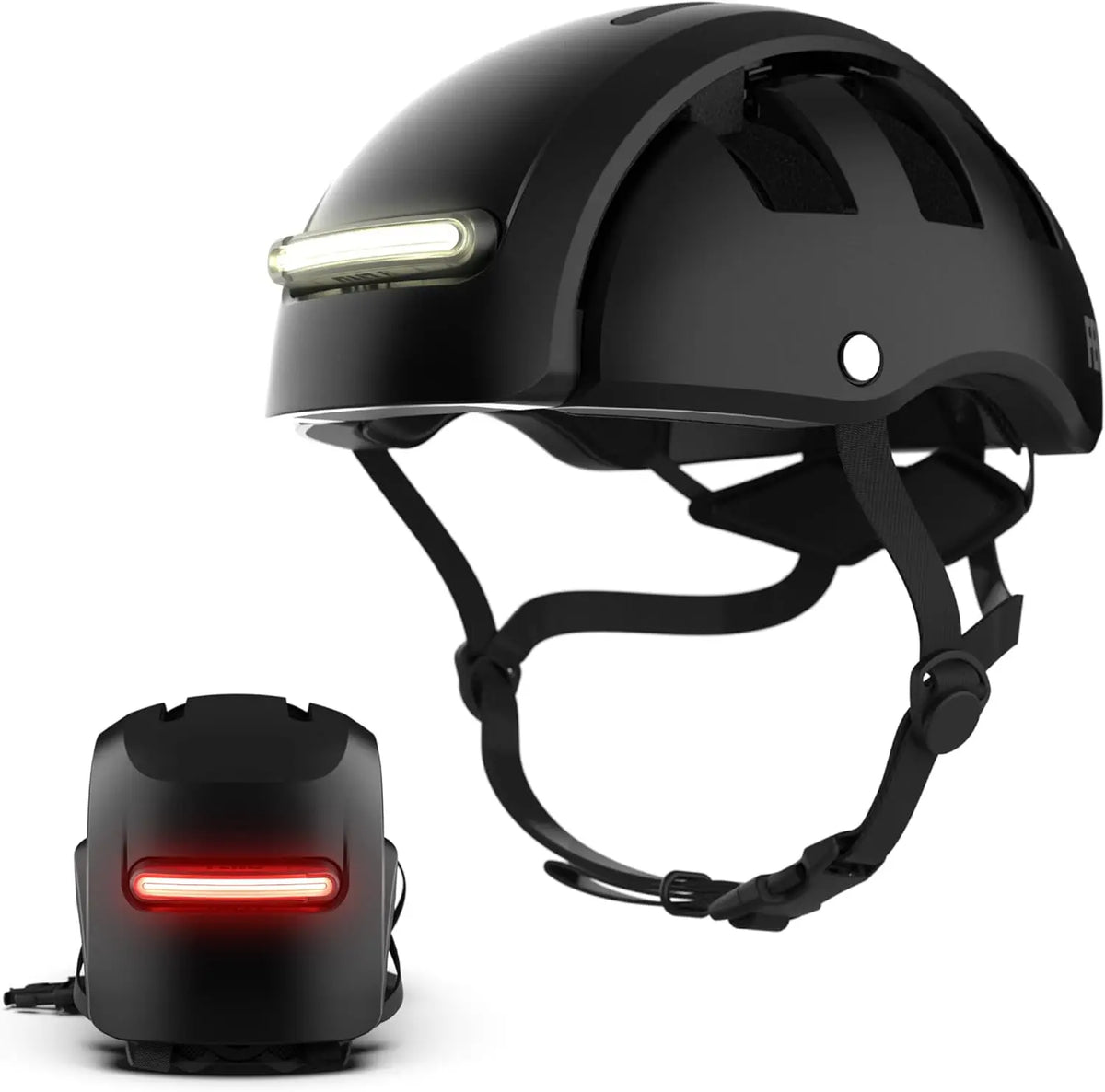 Super Plus Folding Bike Helmet with Lights: Smart-Fold Compact Design, Ultra-Bright LEDs, Certified for Adults & Commuters