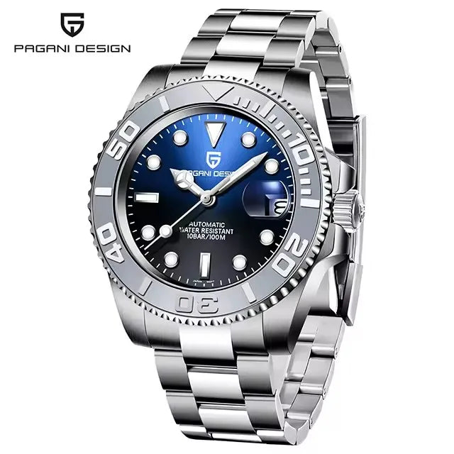 PAGANI DESIGN V2 40MM Luxury Men Mechanical Watch AR Coated Sapphire Glass Stainless steel waterproof Automatic Watches for men