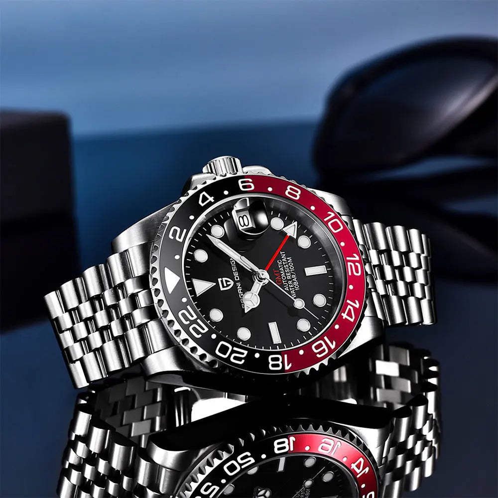 2026 PAGANI DESIGN New Business Men Mechanical Wristwatch 100M Waterproof Sapphire Glass PD-1662 GMT 40mm Watch Men Reloj Hombre