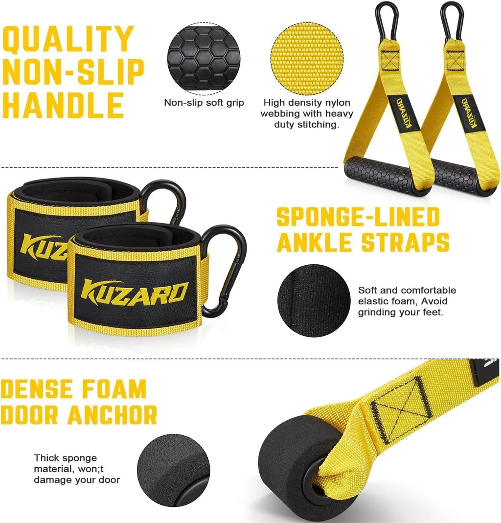 300lbs Heavy Resistance Bands Set with Handles for Strength Training, Yoga & Home Workout Equipment