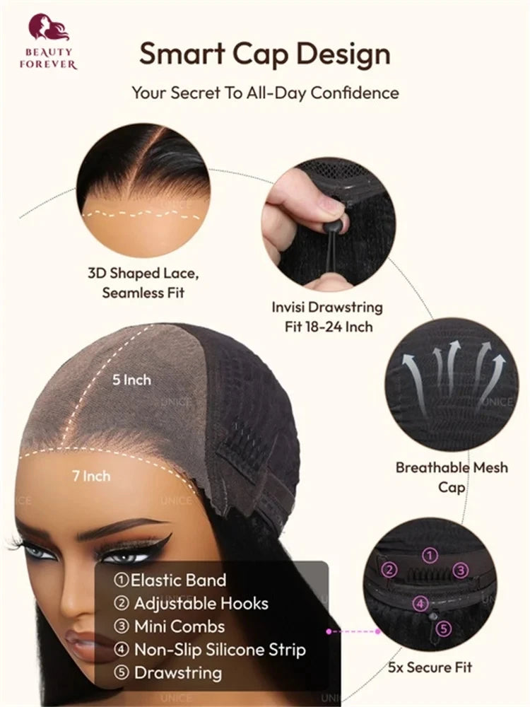Beauty Forever Bye Bye Knots Colored Glueless Human Hair Wig #FB30 Balayage Brown Color Lace Front Human Hair Wig 180%
