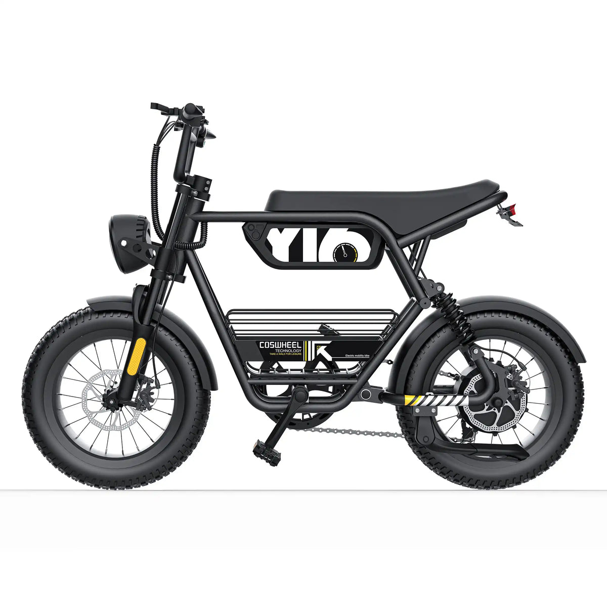 Coswheel Y16 adult E-bike 1000W 48V15Ah battery commute Electric Bike,16-inch Fat Tire E-Mountain bike