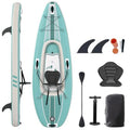 2-Person Inflatable Kayak with Drop-Stitch Floor Lightweight Portable Durable Solo Kayak for Fishing Touring and Recreational P