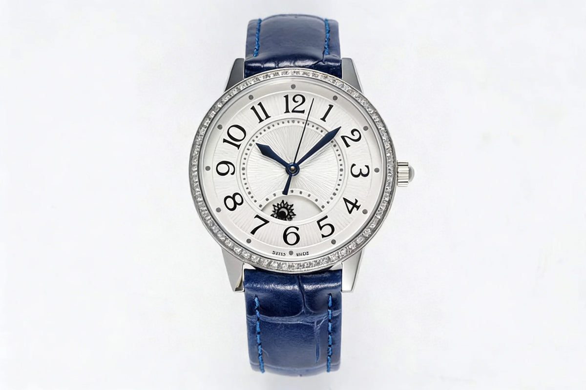 Customized luxury women's watch, 34mm diameter, imported calfskin strap, 898A1 automatic winding movement