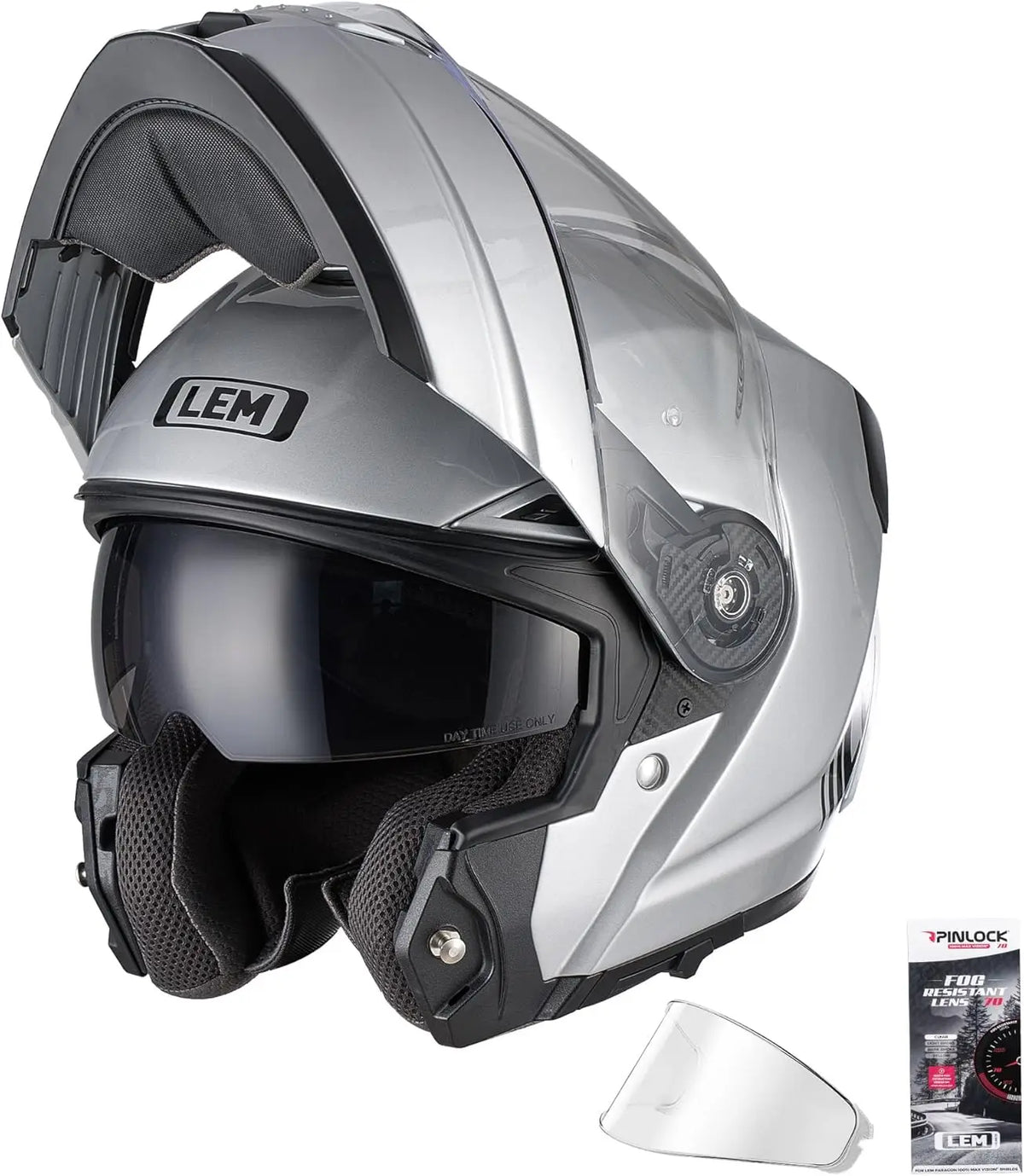 Modular Motorcycle Helmets Fiberglass Full Face Motorcycle Helmet Flip Up for Touring DOT Certified Release Sun Visor Removable