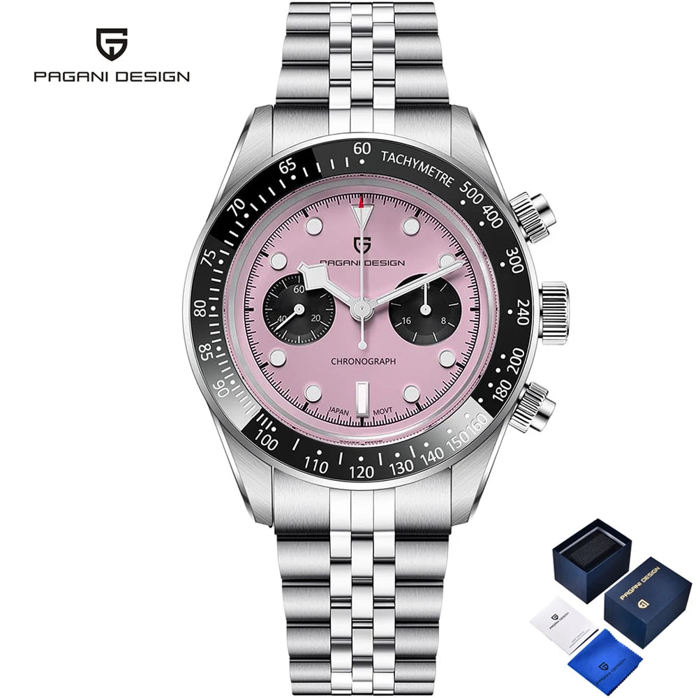 2026 New PAGANI DESIGN Panda Retro Men's Watches Top Luxury Quartz Watch For Men Chronograph Wristwatch AR Sapphire Sports Clock