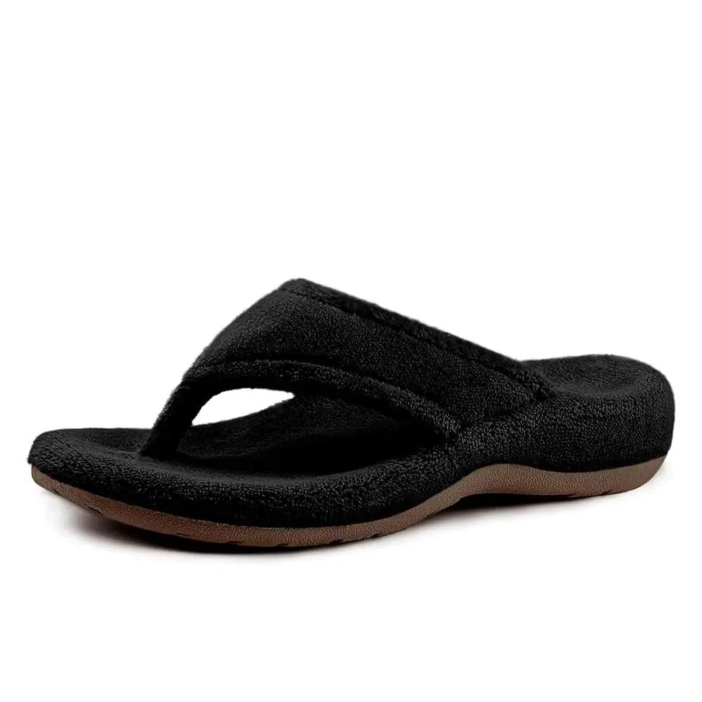 Women's Flip Flop Slippers with Arch Support Orthotic Insole Fuzzy Slides Thong Slippers for Women Indoor and Outdoor